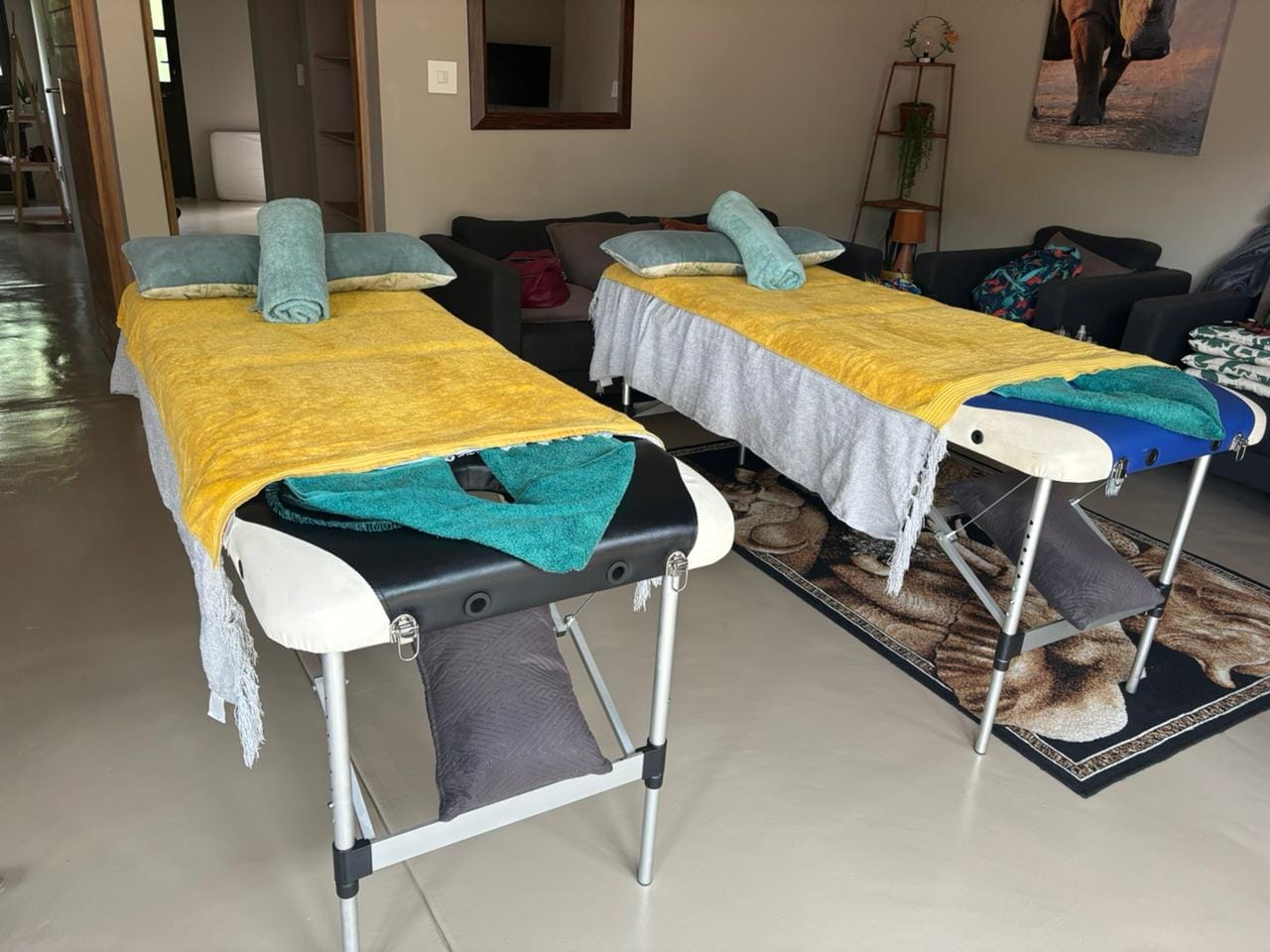 Mobile spa treatment setup